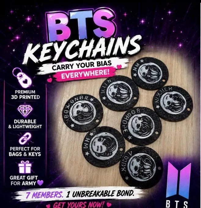 BTS Member Keychains – Collectible Fan Merch for Bags & Keys