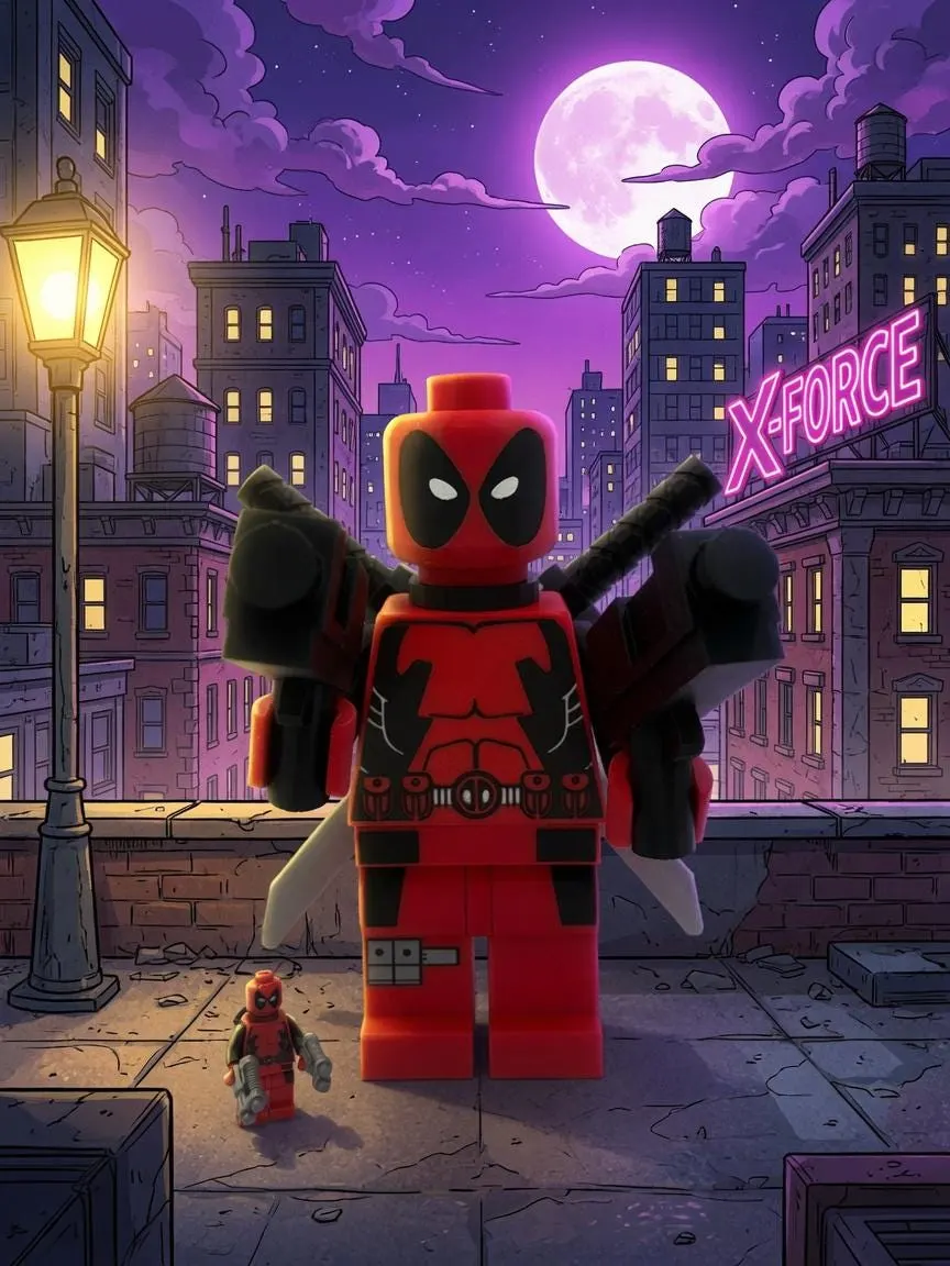 Deadpool Large Scale 8.5"- 9.5" Big Fig