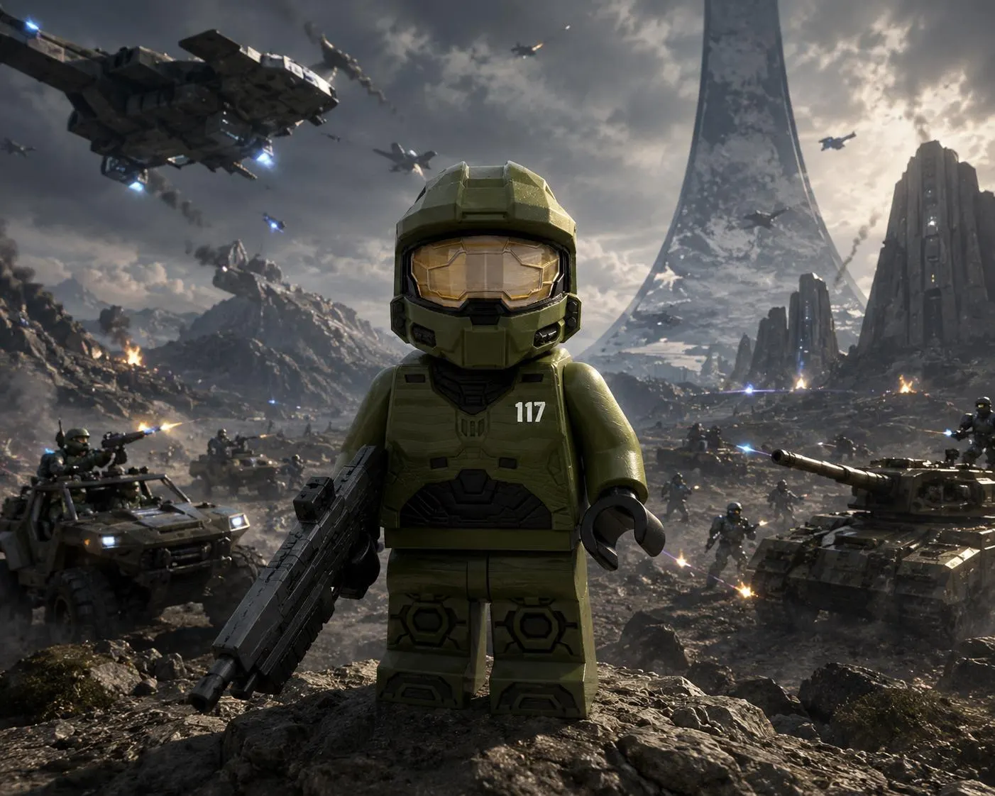 Halo Master Chief Large Scale 8.5"- 9.5" Big Fig (16in version available)