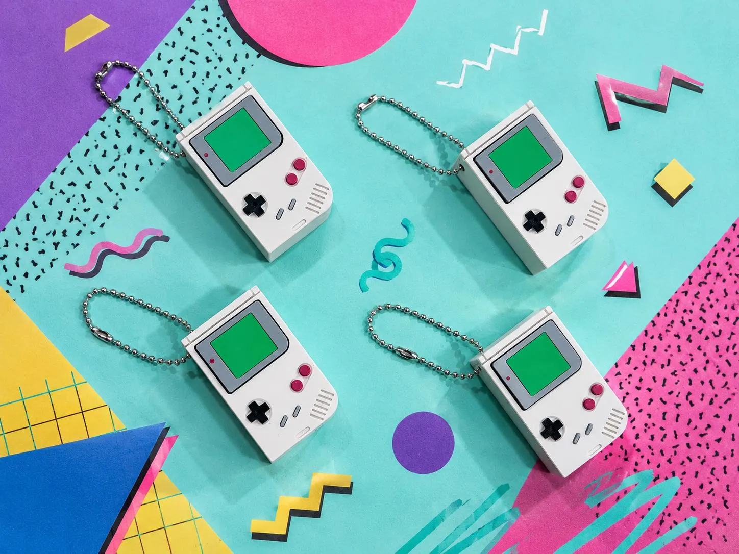 Handheld Game Console Fidget Clicker Keychain