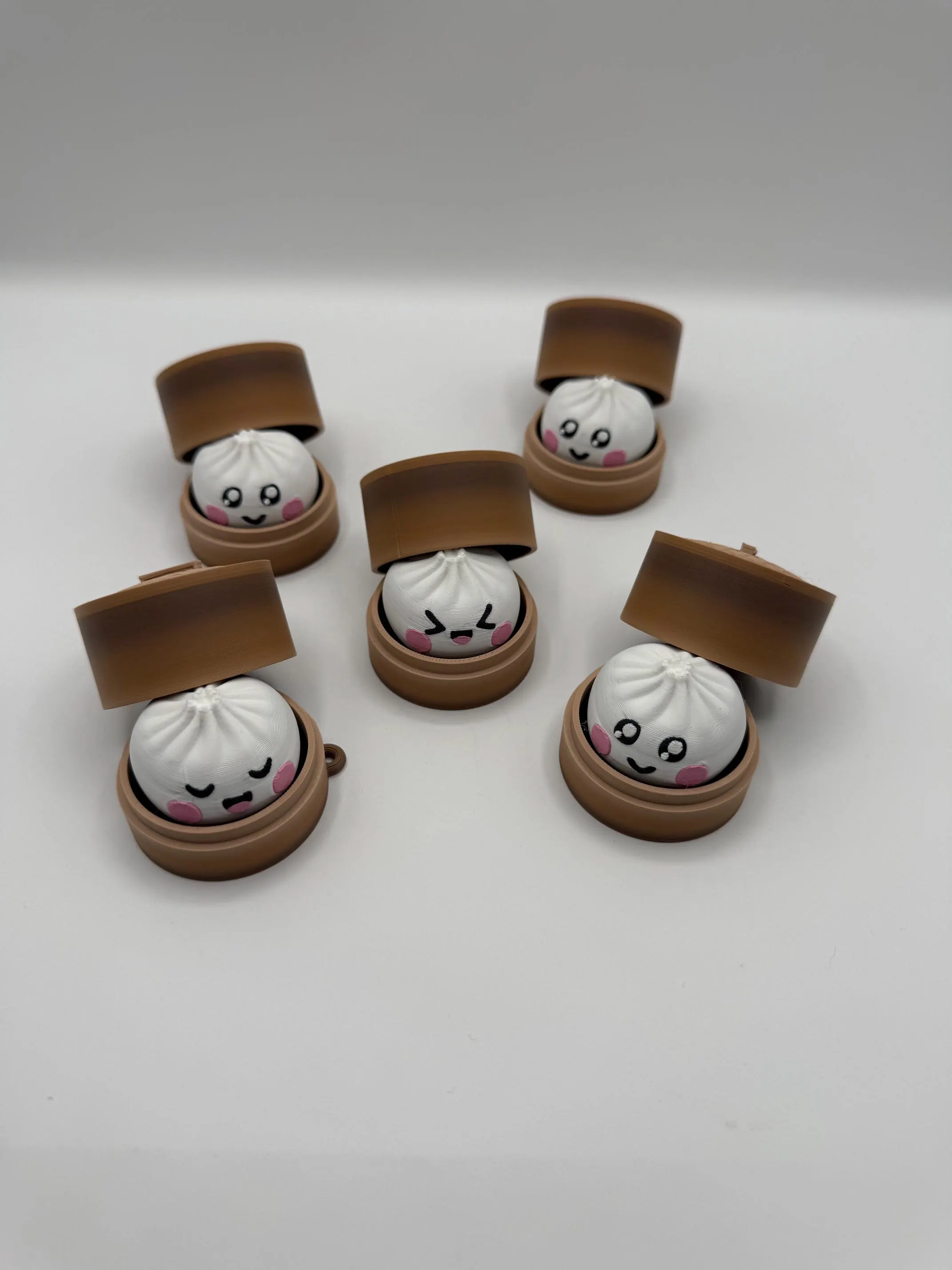 Dumpling Fidget Clicker Keychains, view 4